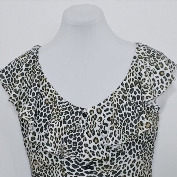 NWT ZARA Leopard print ruffles boho festival crop top - Picture 8 of 13